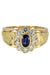 Ring 55 SAPPHIRE AND DIAMOND MARGUERITE RING 58 Facettes 045781