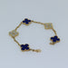 Van Cleef & Arpels bracelet - Vintage Alhambra bracelet in gold, lapis and diamonds, limited edition 58 Facettes
