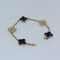 Bracelet Van Cleef & Arpels - Bracelet vintage Alhambra en or, lapis et diamants, édition limitée 58 Facettes