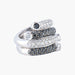 Ring 50 Black and white diamond ring 58 Facettes
