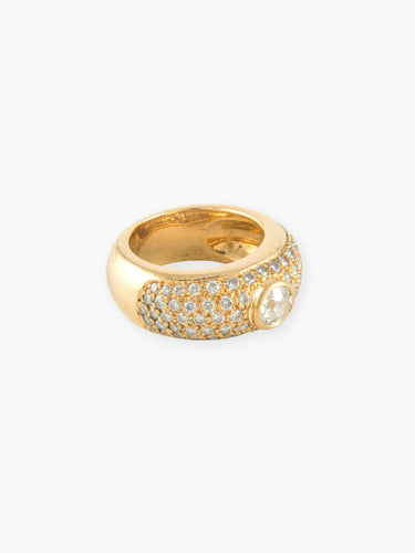 Bague 51 BAGUE "JONC" OR JAUNE ET DIAMANTS 58 Facettes 130055