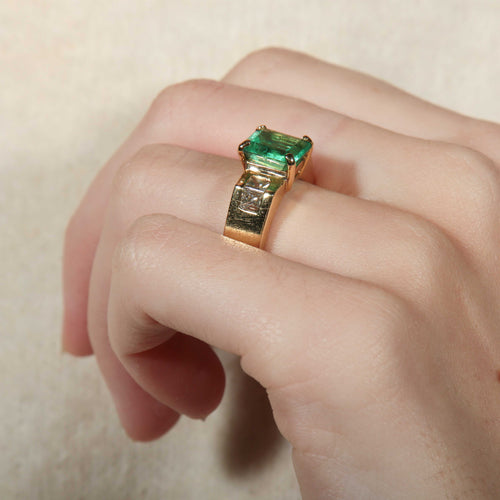 Bague 49 Bague Emeraude et Diamants 58 Facettes 8397