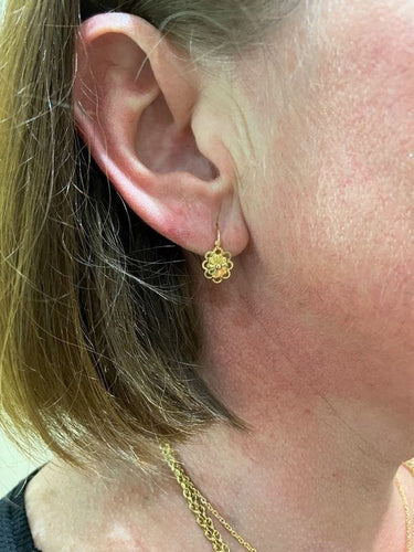 Boucles d'oreilles DORMEUSES ANCIENNES 58 Facettes 061051