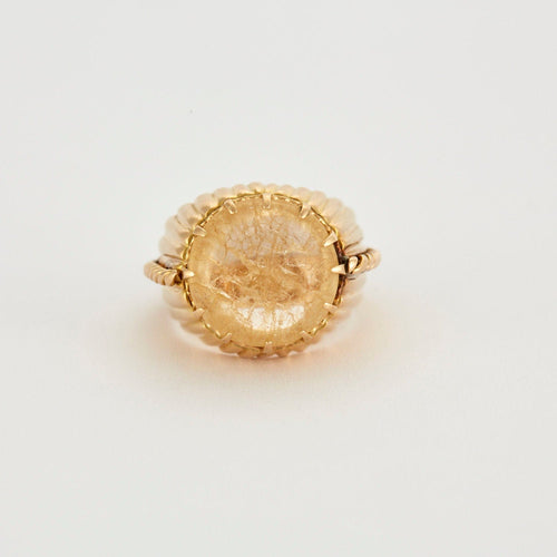 Bague 50 Bague Rétro Or jaune Citrine 58 Facettes 240442
