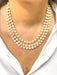 Collier Collier de perles 3 rangs avec fermoir en or 18 carats 58 Facettes