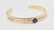 Bracelet Bracelet jonc en or jaune, saphir et diamants 58 Facettes 32539