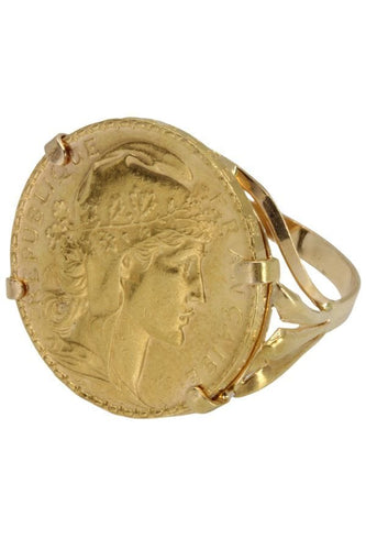 Bague BAGUE PIECE 20 FRANCS MARIANNE 58 Facettes 050301