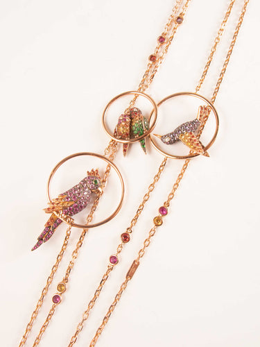 Collier Sautoir BOUCHERON motifs oiseaux 58 Facettes