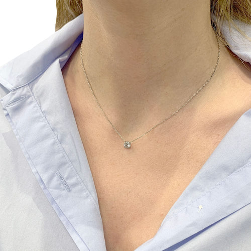 Collier Collier solitaire diamant. 58 Facettes 32032