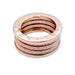 Ring 55 Bulgari ring, “B.Zero1”, pink gold and diamonds. 58 Facettes 32955