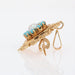 Brooch Brooch pendant yellow gold cultured pearl and turquoise pearls 58 Facettes CVBR17