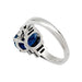 Ring 53 5,17 carat sapphire ring in white gold and diamonds. 58 Facettes 30694