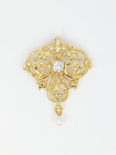 Pendentif Pendentif Art Nouveau diamant & perle 58 Facettes 710