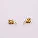 Earrings 2 gold diamond pattern sleeper earrings 58 Facettes