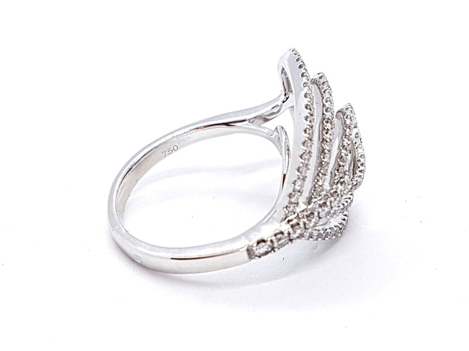 Bague 53 Djula Bague Or blanc Diamant 58 Facettes 00614CN
