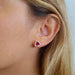 Earrings Rhodolite diamond earrings in pink gold 58 Facettes