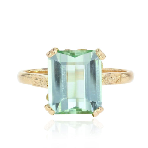 Bague 65 Bague tourmaline menthe à l'eau et or ancienne 58 Facettes 21-552