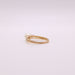 Solitaire yellow gold cultured pearl ring on double body 58 Facettes