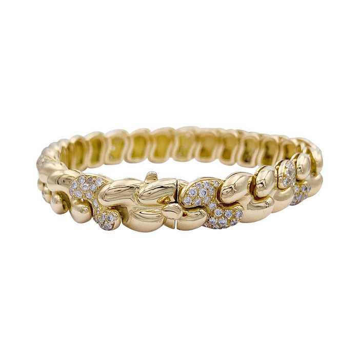 Bracelet Bracelet Fred or jaune, diamants. 58 Facettes 33026