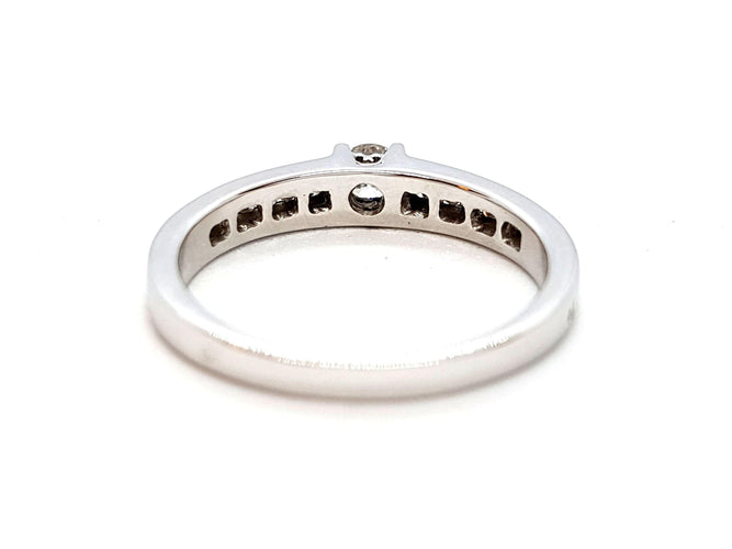 Bague 56 Bague Solitaire Or blanc Diamant 58 Facettes 06351CD