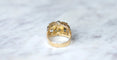 Bague 60 Bague tank Or jaune Platine Diamants 58 Facettes