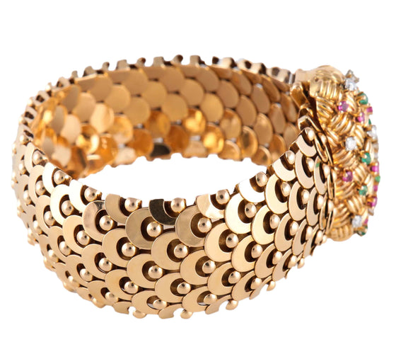 Bracelet BRACELET "ECAILLE" OR & PIERRES 58 Facettes BO/220087