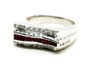 Ring 54 Tank ring White gold Ruby 58 Facettes 1888306CN