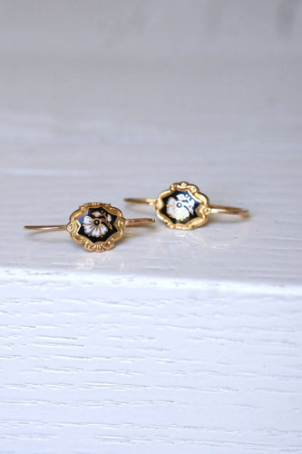 Boucles d'oreilles poissardes en or et émail 58 Facettes