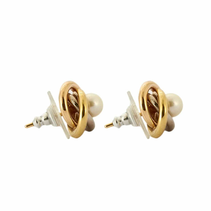 Boucles d'oreilles BOUCLES D'OREILLES TROIS ORS & PERLE 58 Facettes BO/230019