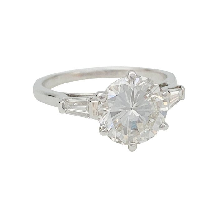 Bague 53 Solitaire diamant 2,44 carats en or blanc. 58 Facettes 31246