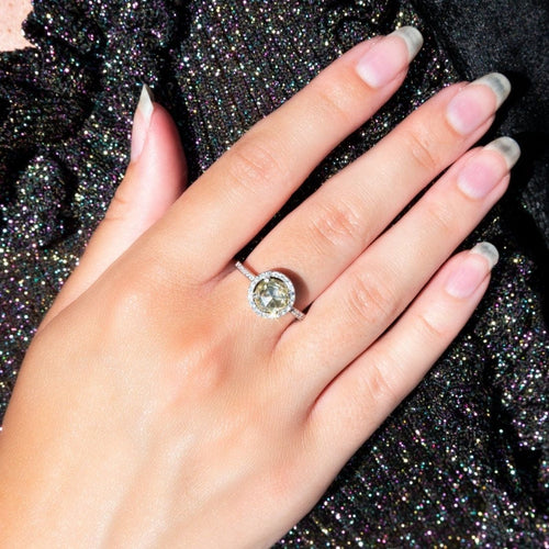 Bague 54 Bague or blanc diamants 58 Facettes 31E01361