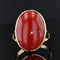 Bague 56 Bague ancienne et son corail rouge japonais 58 Facettes 21-547