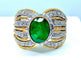 Bague 58 Bague 2 Ors Emeraude Diamants 58 Facettes AB228