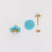 Earrings Turquoise pearl and gold earrings 58 Facettes 23-172
