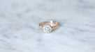 Ring 56 Marguerite Ring Rose Gold Silver and Diamonds 58 Facettes