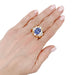 Ring 57 Vintage “Tank” sapphire, diamond, yellow gold and platinum ring. 58 Facettes 32531