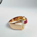 Ring Tank ring in pink gold and diamonds 58 Facettes 5596