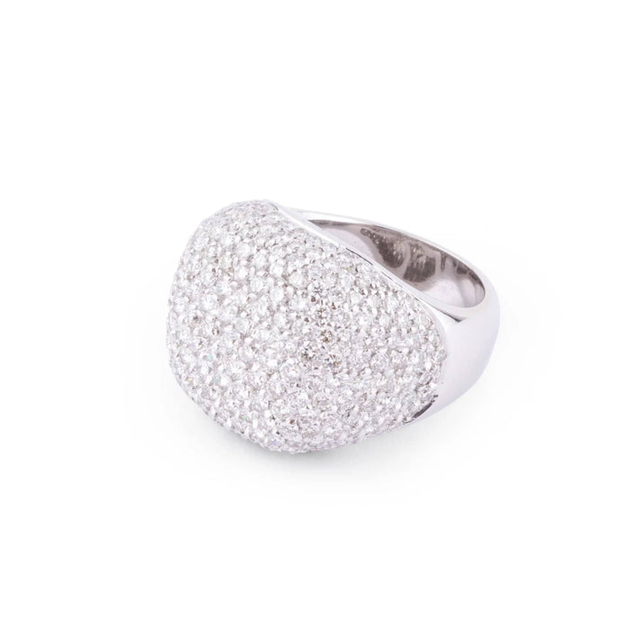 Bague Bague boule en or gris et diamants 58 Facettes 1