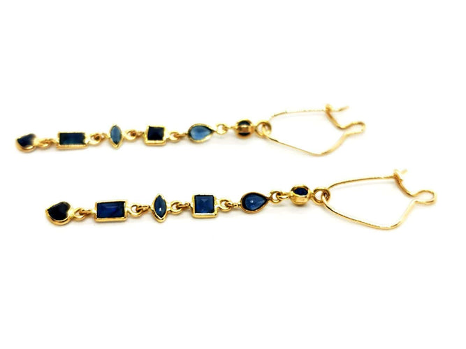 Boucles d'oreilles Boucles d'oreilles Or jaune Saphir 58 Facettes 1883905CN