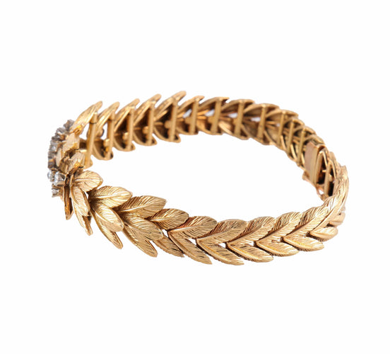 Bracelet BRACELET "FEUILLAGE" OR & DIAMANTS 58 Facettes BO/2200127