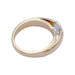 Ring 54 Yellow gold, platinum solitaire ring. 58 Facettes 32407