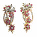 Dangling earrings, diamonds and rubies 58 Facettes 23026-0041