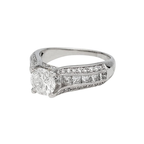 Bague 57 Bague diamant 1,13 carat en or blanc. 58 Facettes 30669