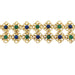 Bracelet Bracelet fleurettes en or jaune, chrysoprases et lapis lazuli. 58 Facettes 31843