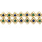 Bracelet Bracelet fleurettes en or jaune, chrysoprases et lapis lazuli. 58 Facettes 31843
