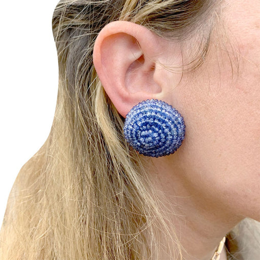 Boucles d'oreilles Boucles d'oreilles perles de saphirs tissés. 58 Facettes 32650