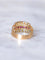 Bague Victorienne triple anneau en or rose, platine, rubis et diamants 58 Facettes