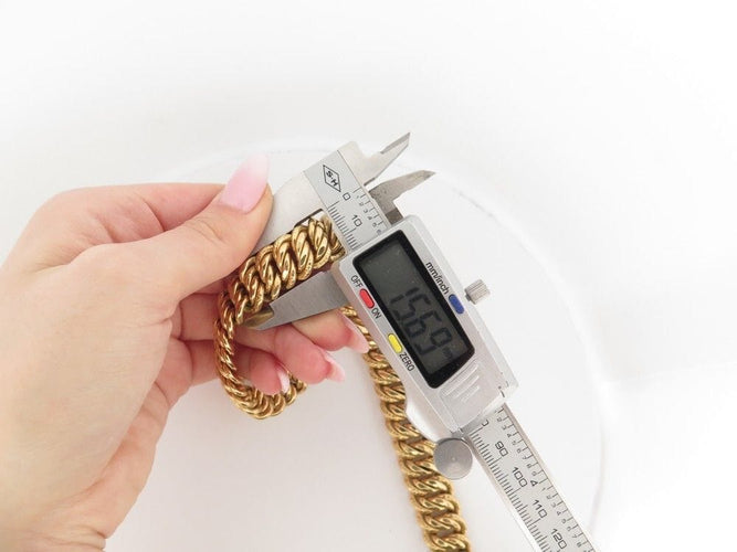 Collier collier maille americaine en or jaune 18k 45.7gr t49 58 Facettes 250514