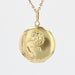 Medallion pendant in old gold with carnations 58 Facettes 22-422