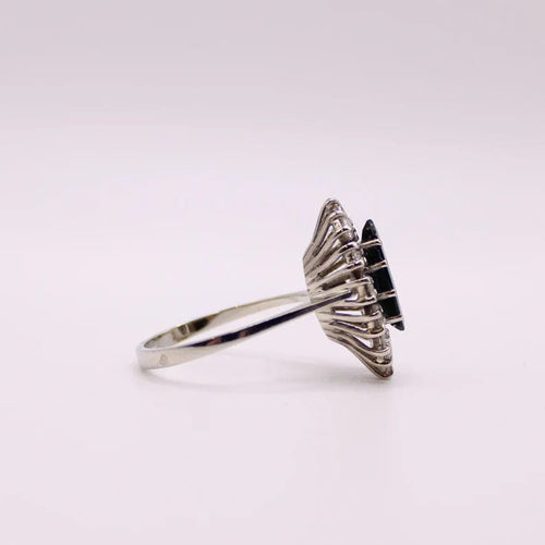 Bague Bague Marquise Saphir navette diamants 58 Facettes